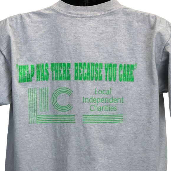 Vintage 90s 1994 California Great Earthquake T Shirt Survived Gray Mens L Large - Picture 6 of 9